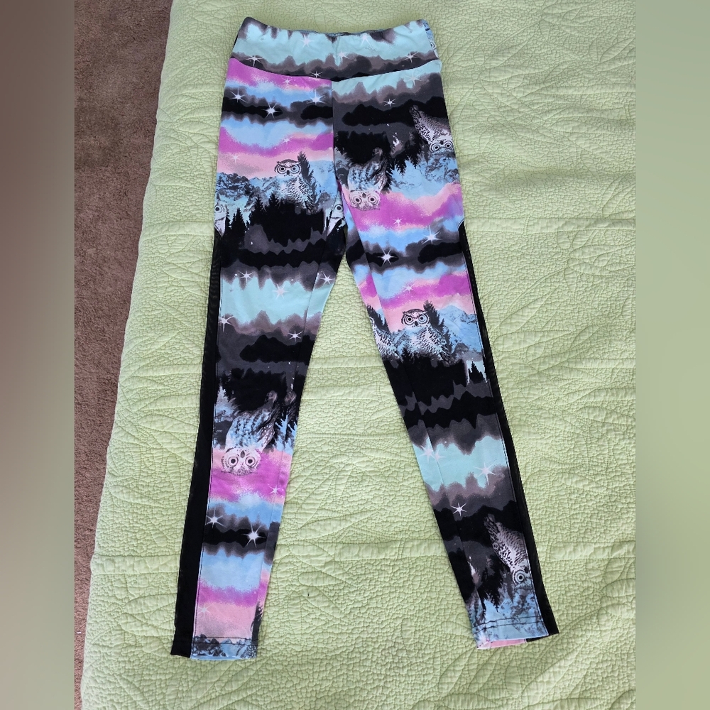 Juniors Colorful Owl Leggings